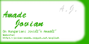 amade jovian business card